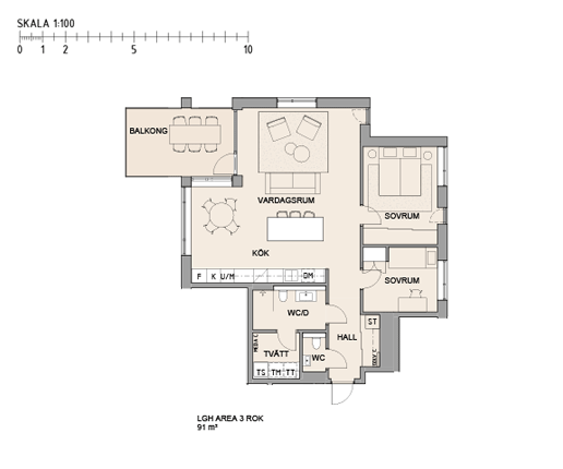 Planritning Lägenhet 51