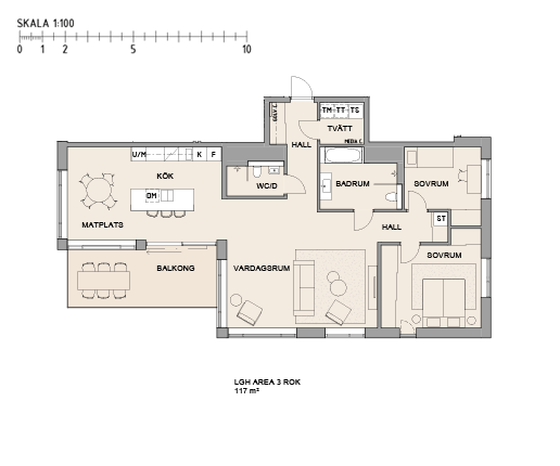Planritning Lägenhet 43