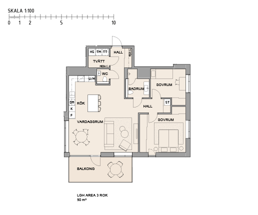 Planritning Lägenhet 53