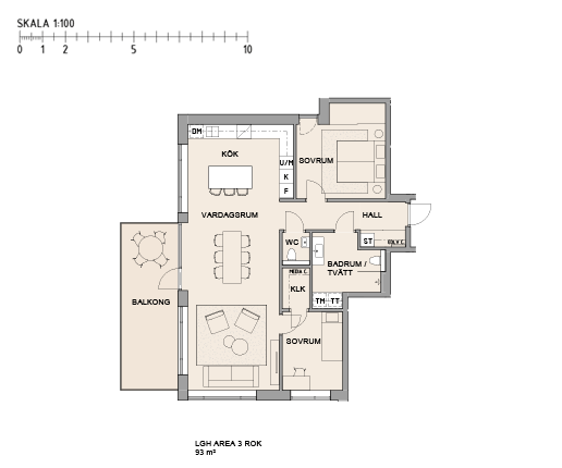 Planritning Lägenhet 72